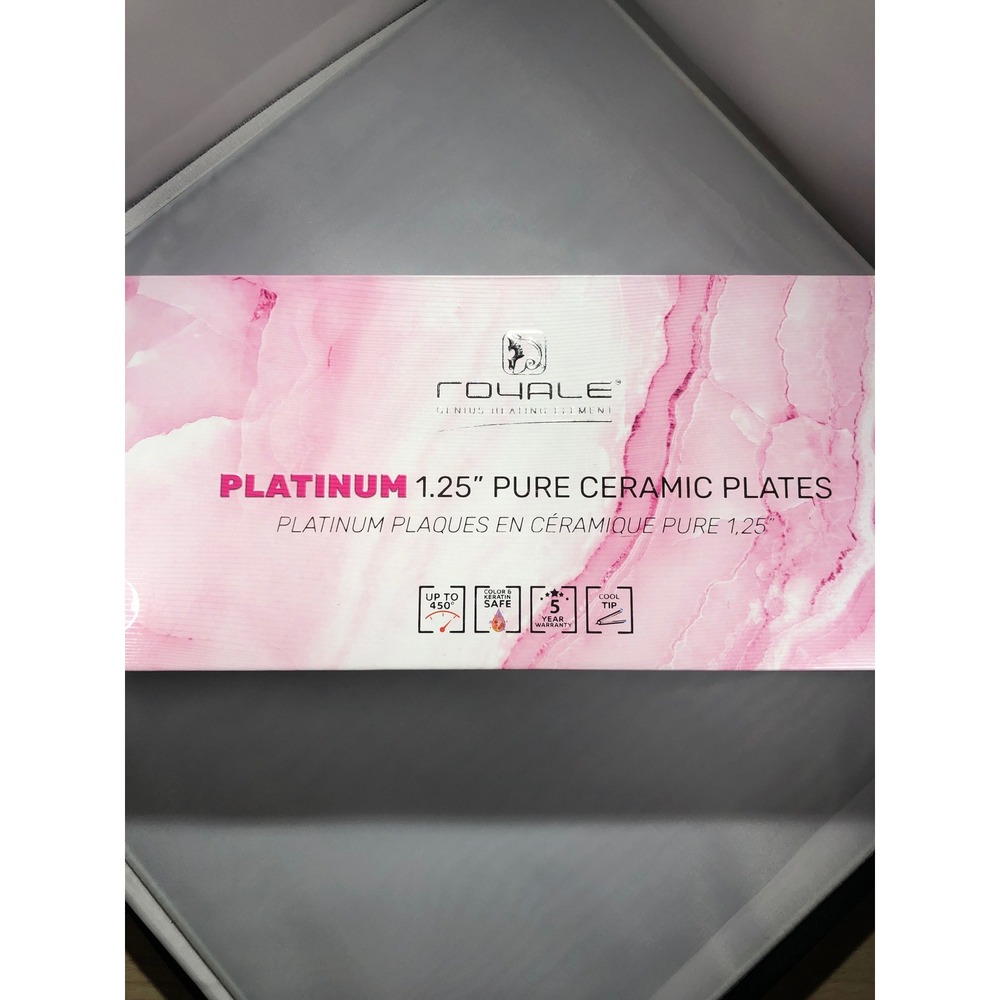 Royale‎ Diamond Collection 1.25 Pure Ceramic Plates Flat Iron Hot Pink 450F